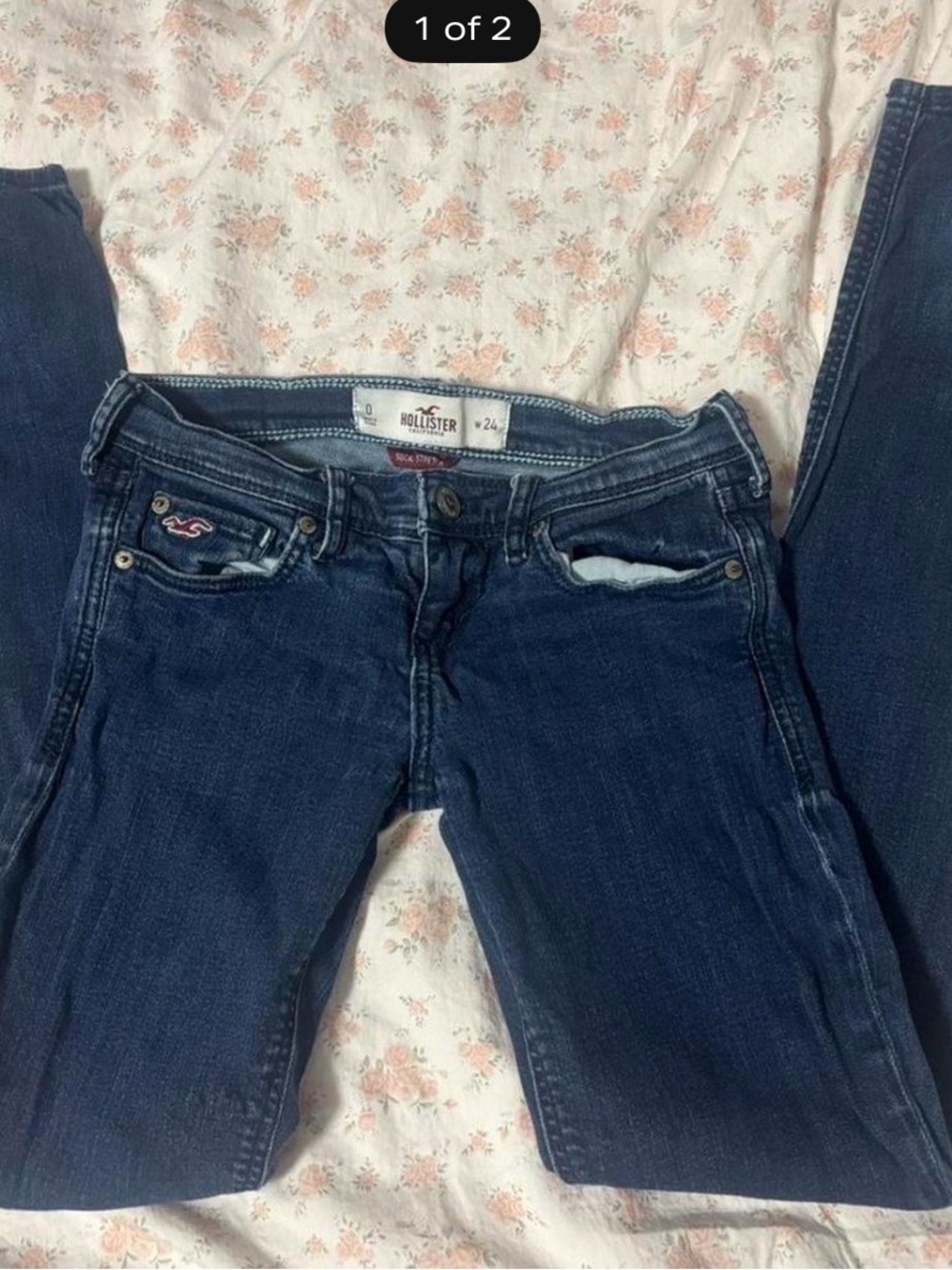 Hollister Women's Deep Indigo Skinny Jeans